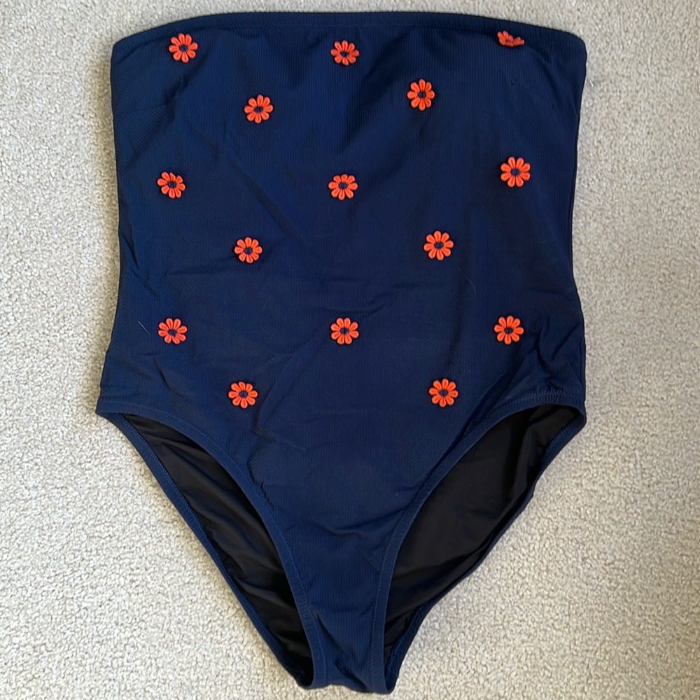 J. CREW Daisy strapless swimsuit - Size 12